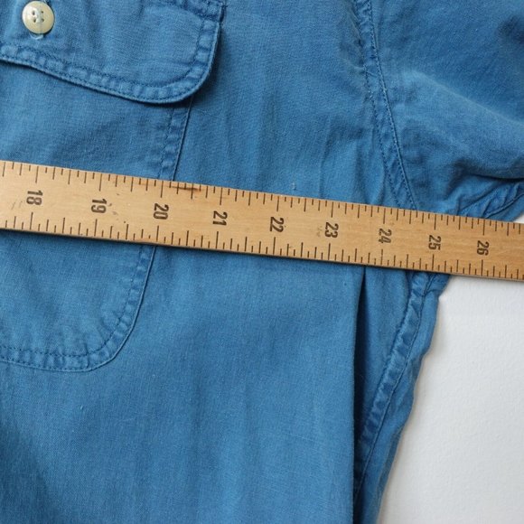 Van Heusen Shirt Mens Size X Large Blue Cotton Button Chest Pockets Casual Adult - Picture 3 of 10